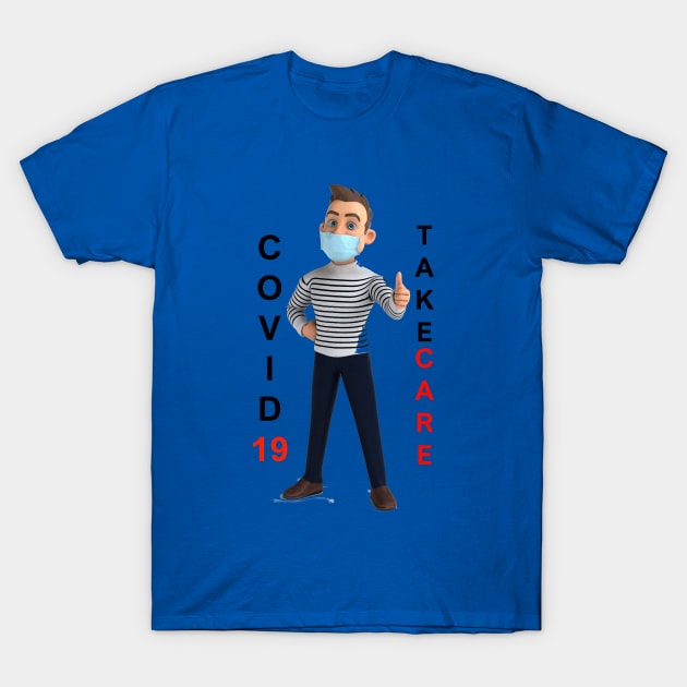 TAKE CARE - Together against COVID-19 T-Shirt by DeVerviers